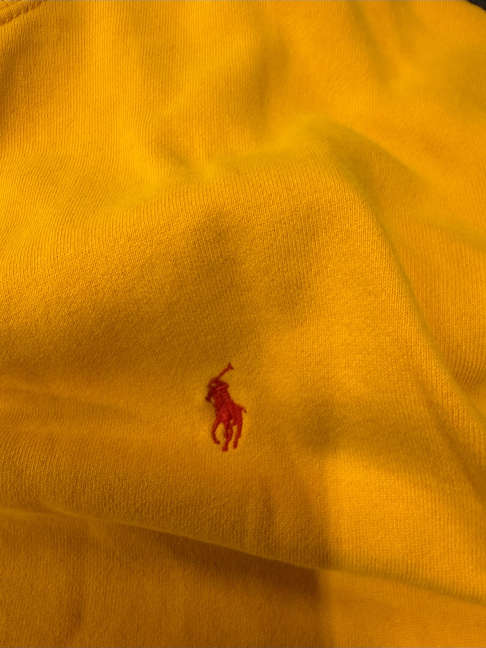 Polo by Ralph Lauren Men’s Bright Yellow Crewneck Sweatshirt - Picture 3 of 4